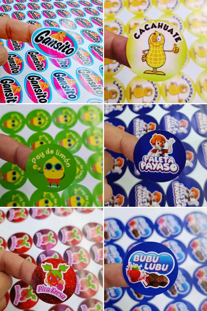 Stickers Bolis Hielitos Paletas 450 piezas ENVIO GRATIS